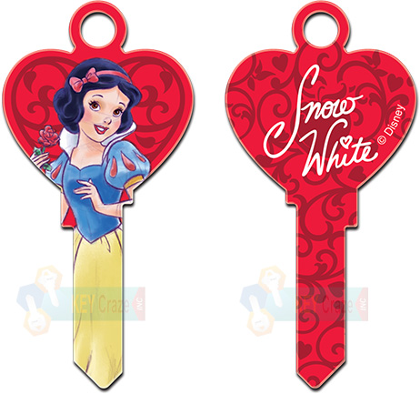 D111 KWIKSET Lock Disney Ariel Heart Shape House Key Blank KW1 