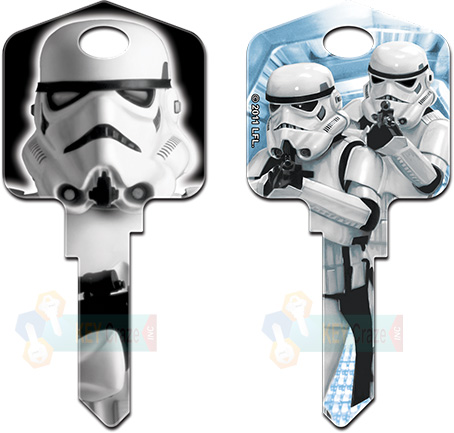 Star Wars "Stormtrooper" Shape Key Kwikset KW1 House Key Blank SW18 New 