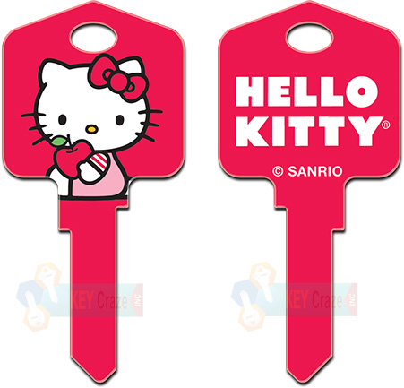 HELLO KITTY " RED " House Key Blank WEISER WR SANRIO TV 