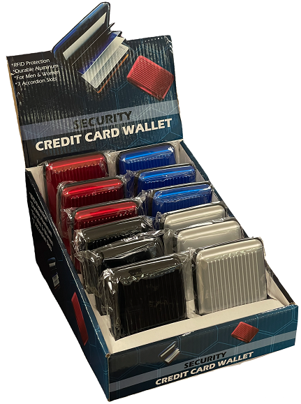 57001-DSP [ALUMINUM CREDIT CARD SECURITY WALLET, 12/DISPLAY] - $21 : Key  Craze, Wholesale Key Blanks and Accessories